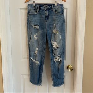 Fashion Nova high waisted cropped jeans